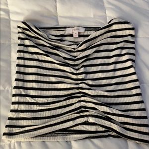 Candies Striped Black and White Tube Top Size M